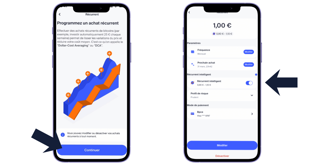 Achat recurrent intelligent sur Bitstack