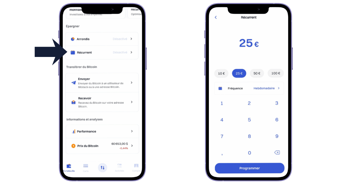 Programmer DCA sur Bitstack