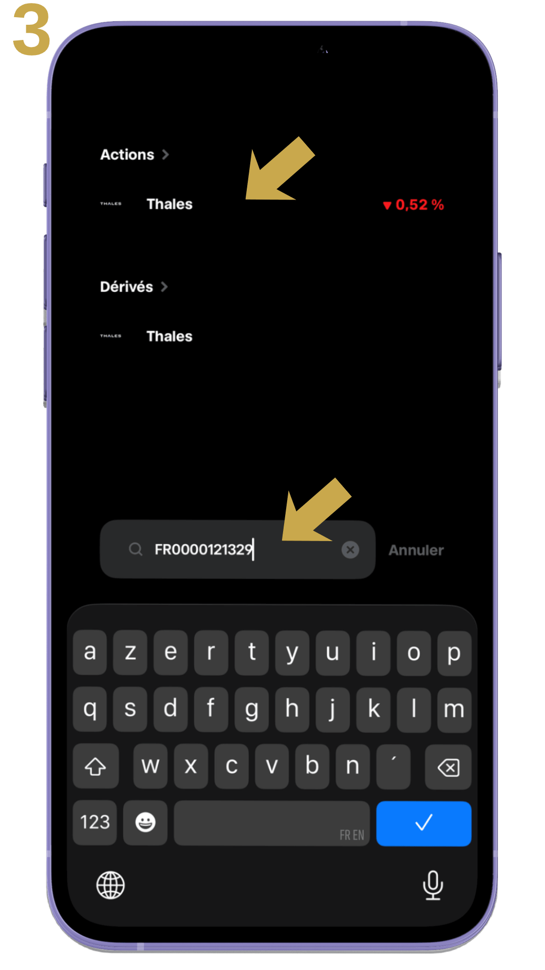 Chercher Thales avec son ISIN FR0000121329