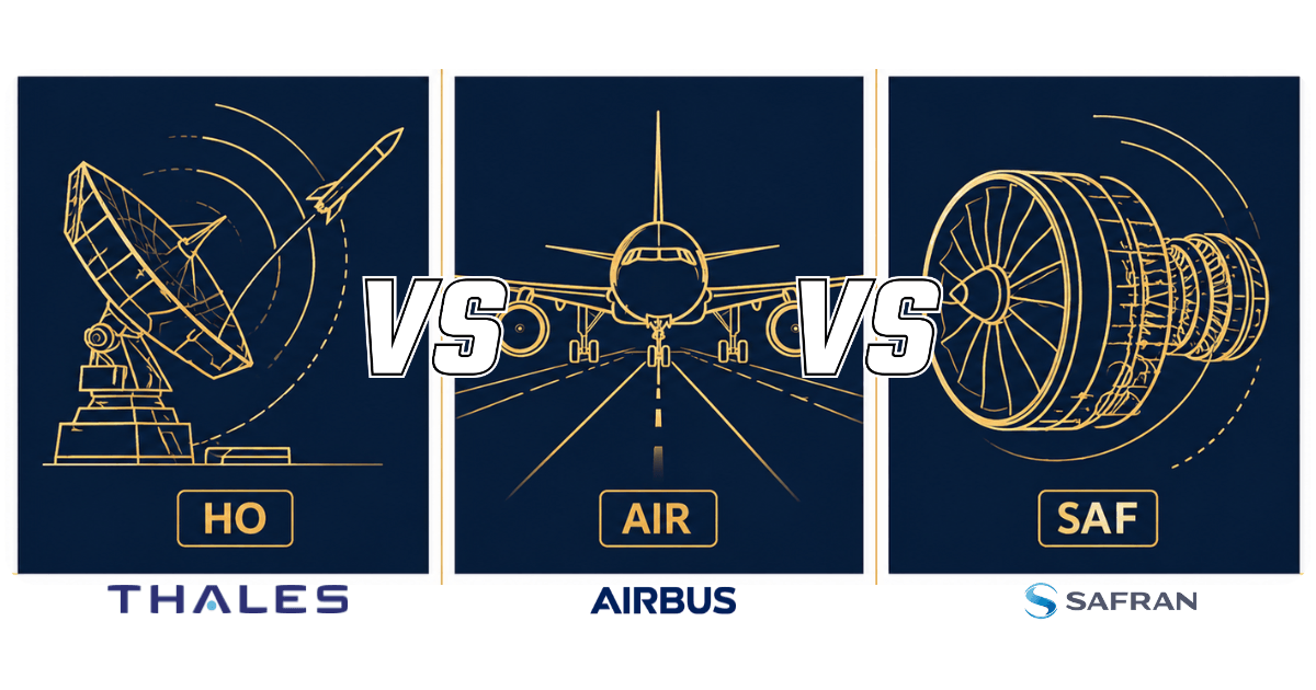 Thales vs Airbus vs Safran comparatif