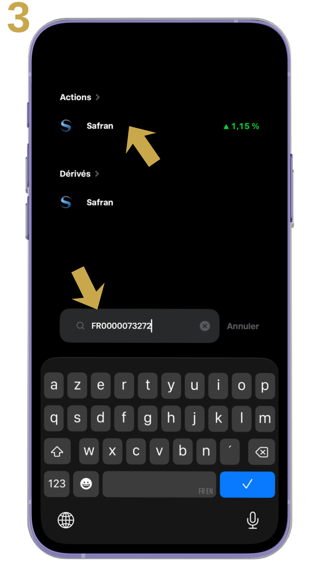 chercher Safran avec son ISIN